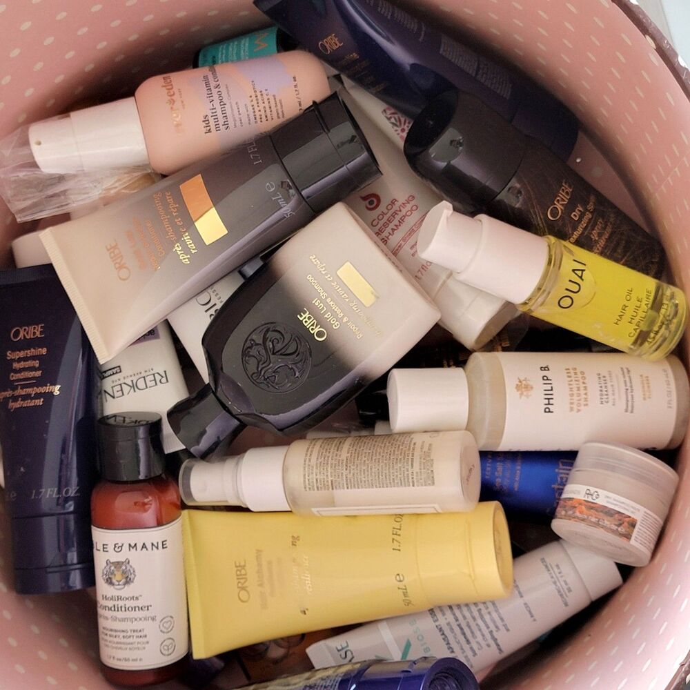 High End Luxury Hair Travel Sizes Variety of Hair Products